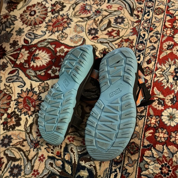 Teva Black and Orange Adventure Sandals - Picture 6 of 9